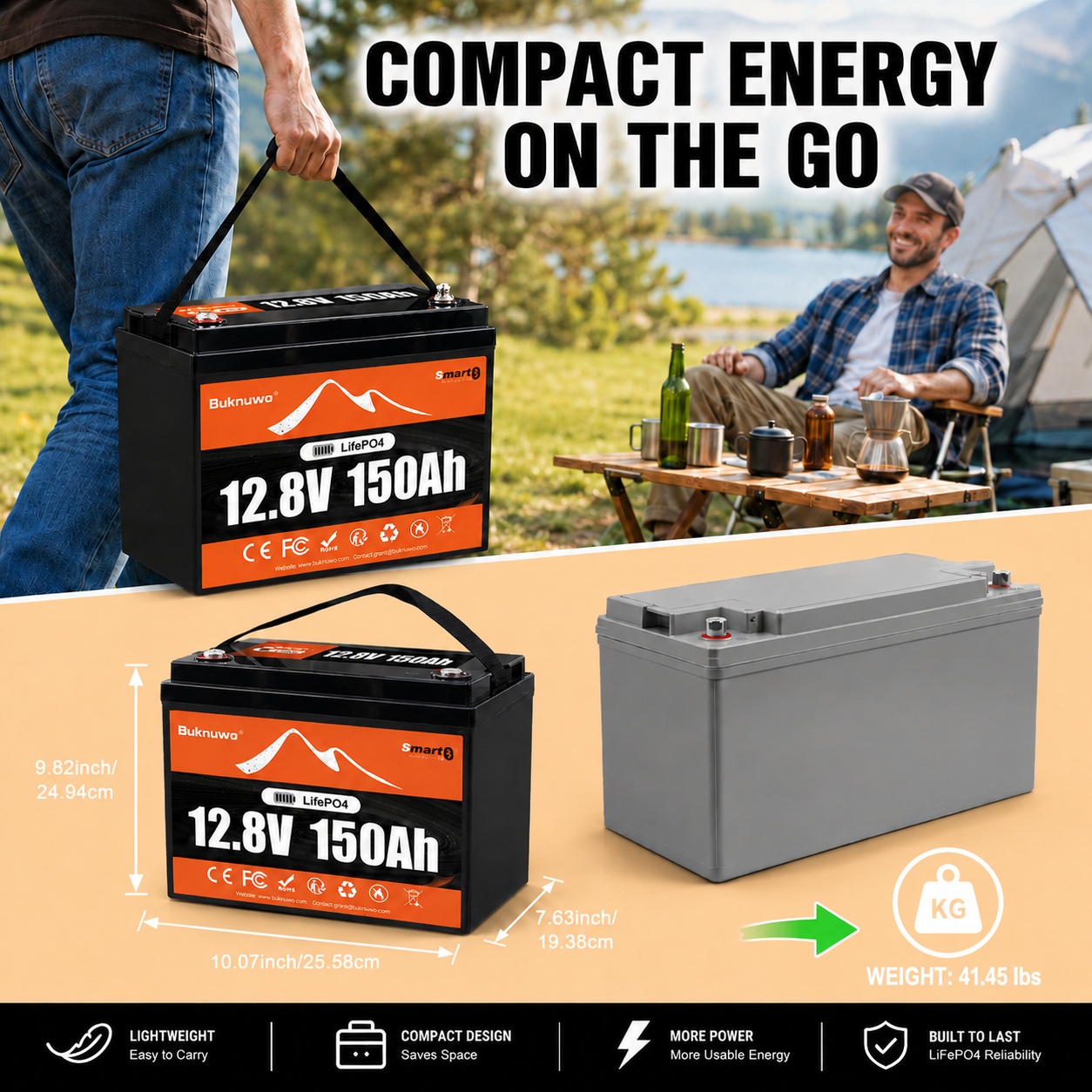 Buknuwo Smart 12V/12.8V 150Ah  – обзор и цена Renewable Energy Sources