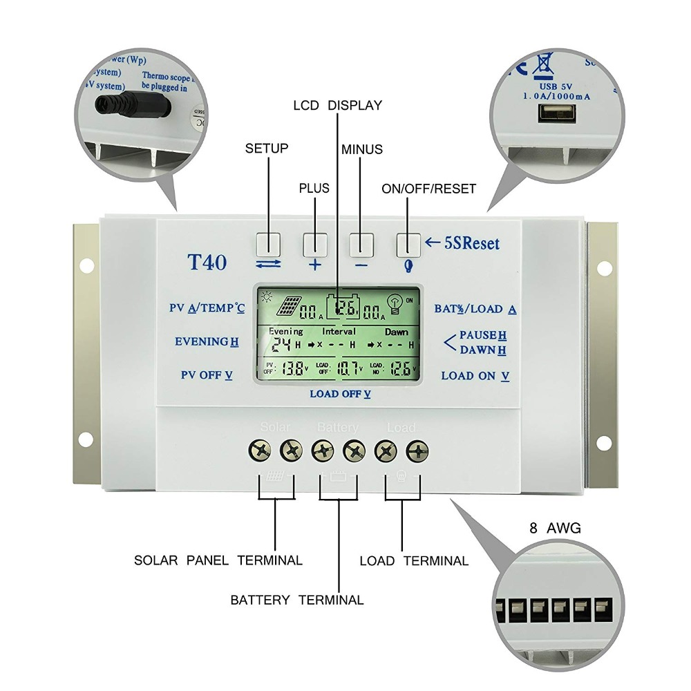 1PC MPPT PWM Solar Charge Cont – обзор и цена Pwm Charge Controller