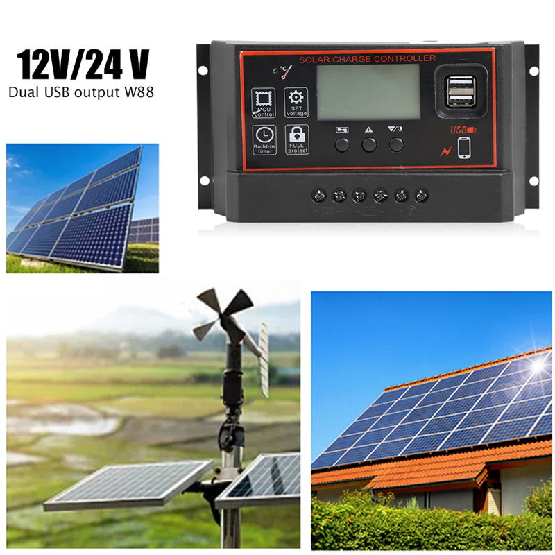 12V/24V10A-100A LCD Display Du – обзор и цена Pwm Charge Controller