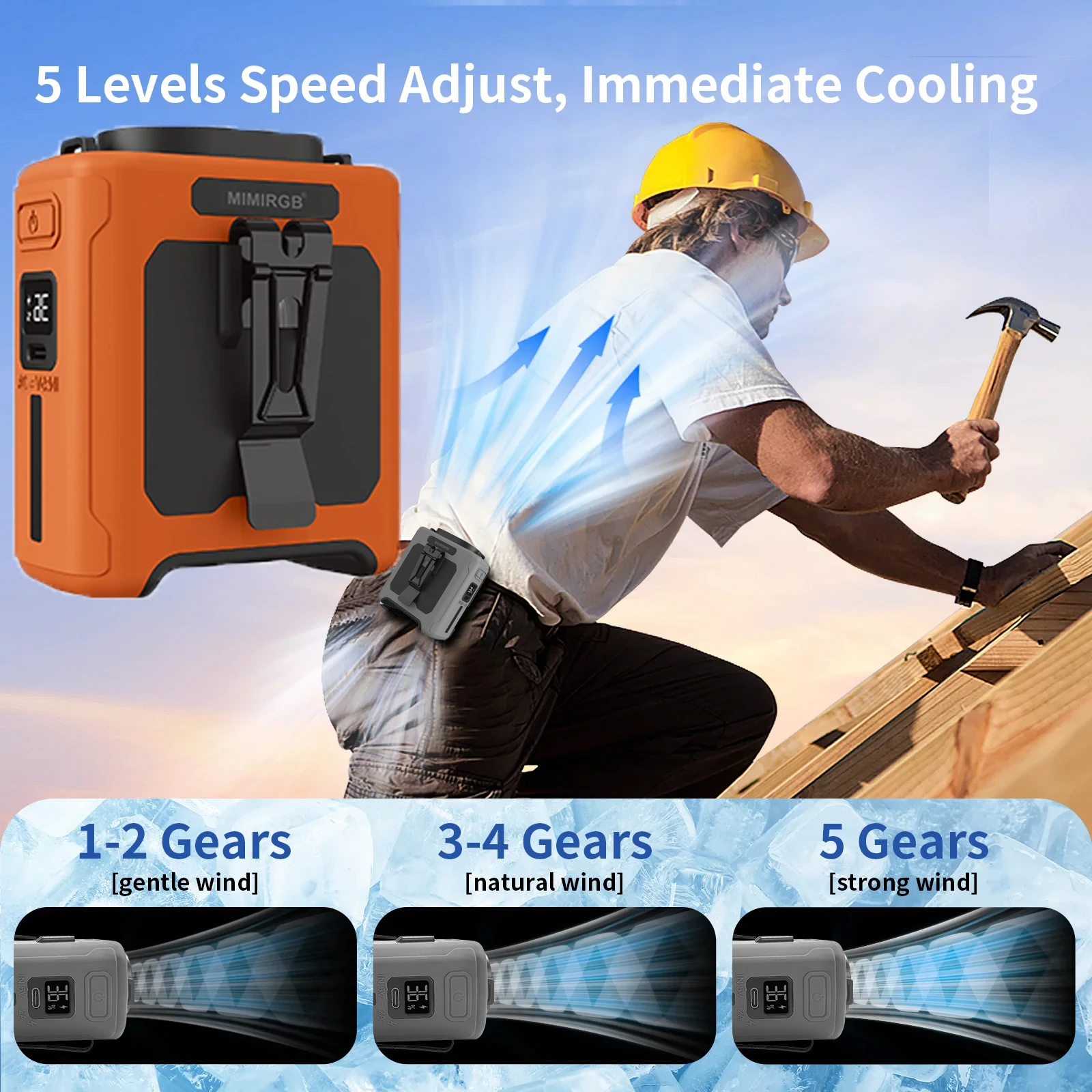 10000mAh Portable Waist Fan LE – обзор и цена Renewable Energy Sources